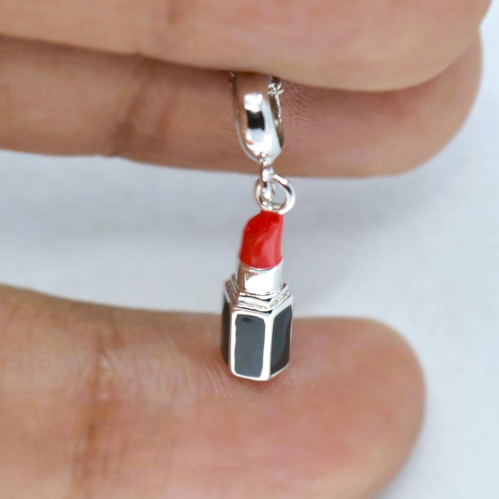 Lipstick Charm Pendant - 925 Silver Jewelry : 1296