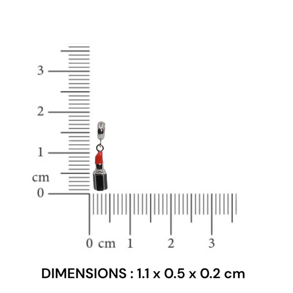 Lipstick Charm Pendant - 925 Silver Jewelry : 1296