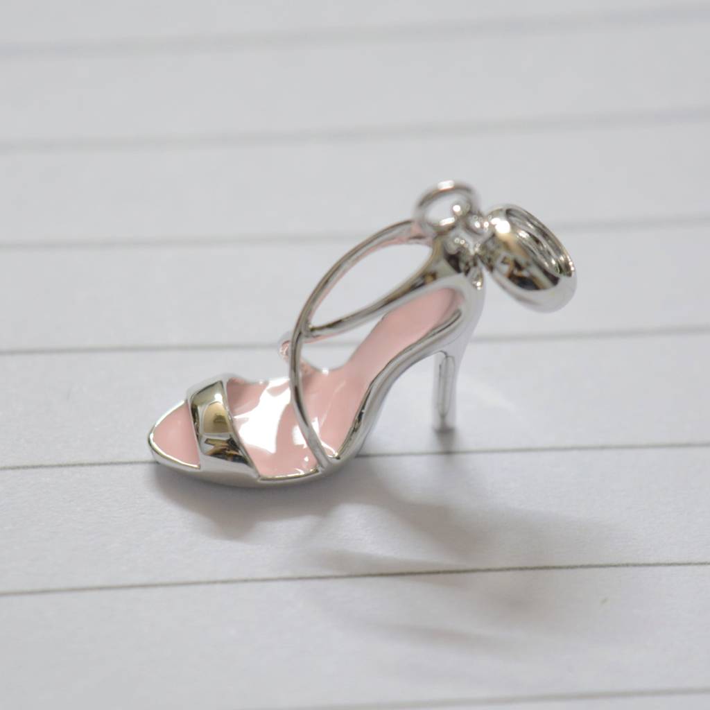 Sleek Metallic Stiletto Shoe - 925 Silver Jewelry : 1297