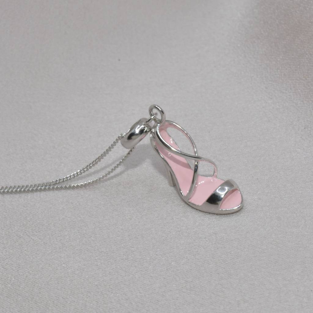 Sleek Metallic Stiletto Shoe - 925 Silver Jewelry : 1297