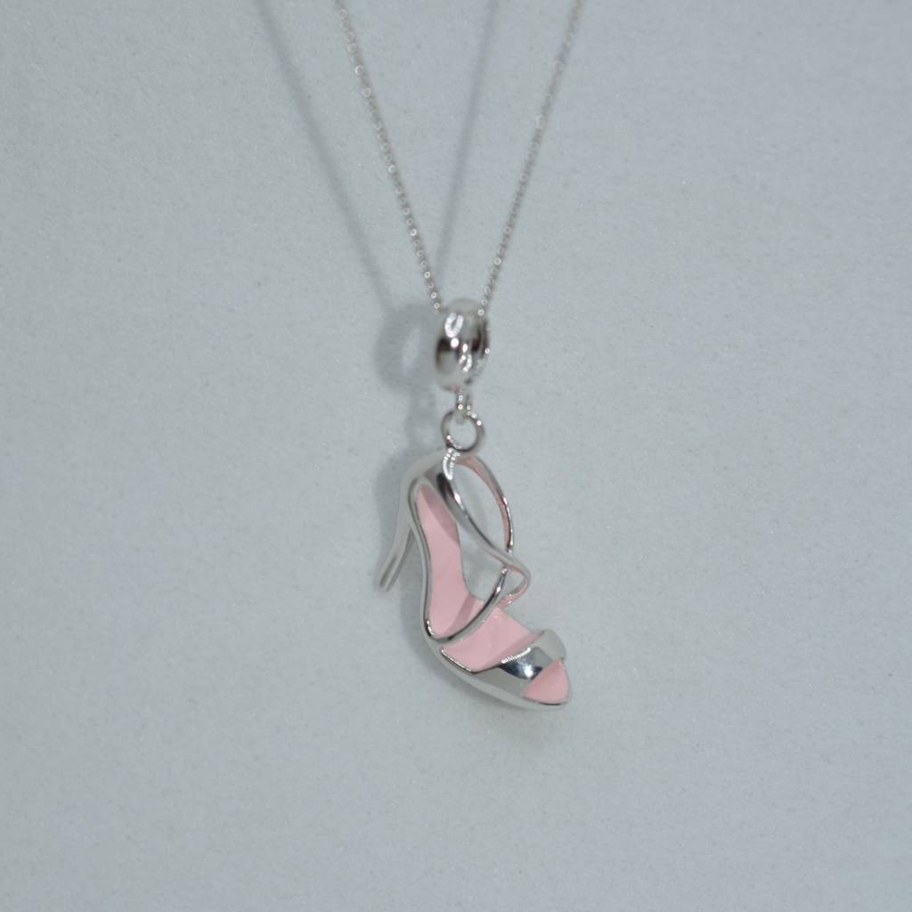 Sleek Metallic Stiletto Shoe - 925 Silver Jewelry : 1297