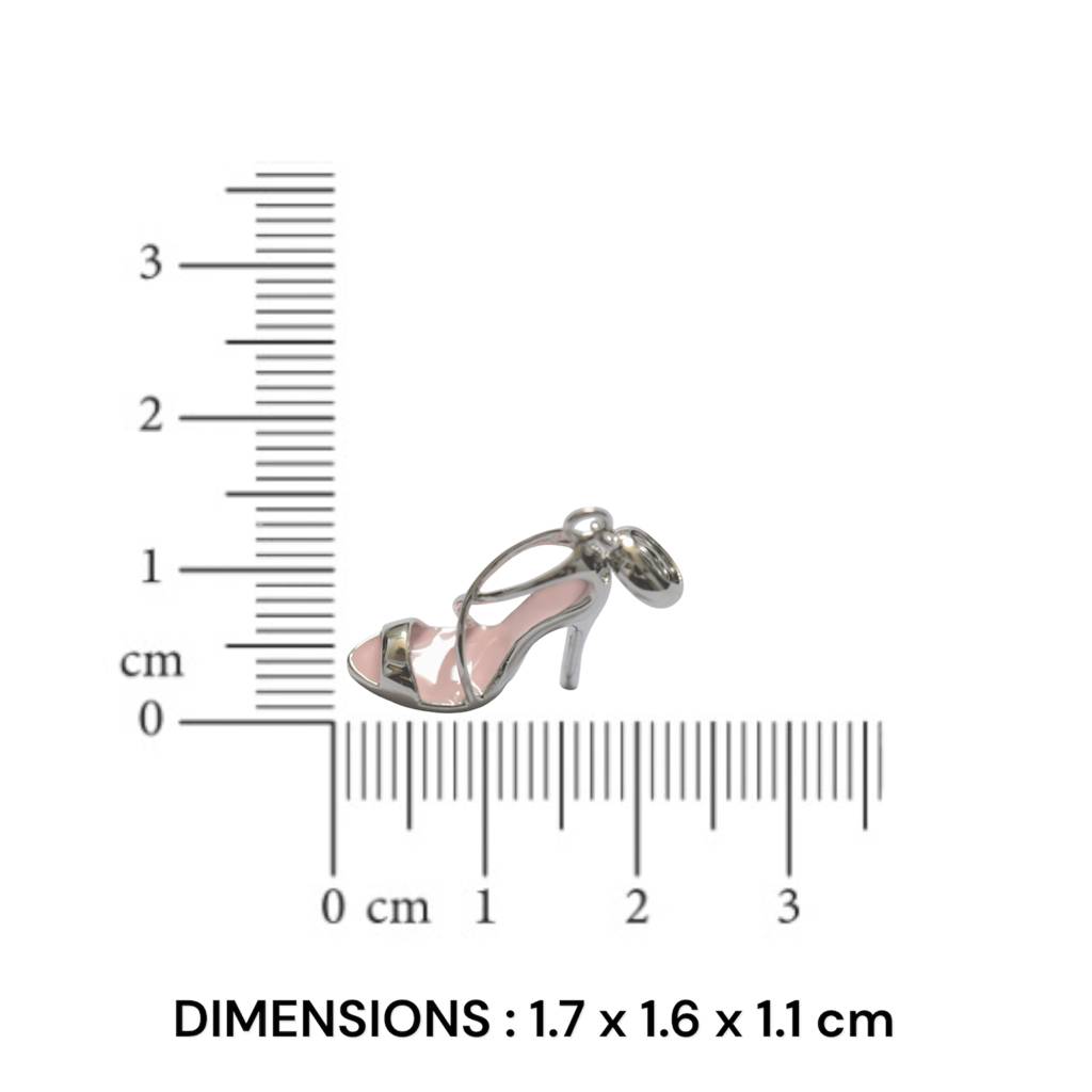 Sleek Metallic Stiletto Shoe - 925 Silver Jewelry : 1297