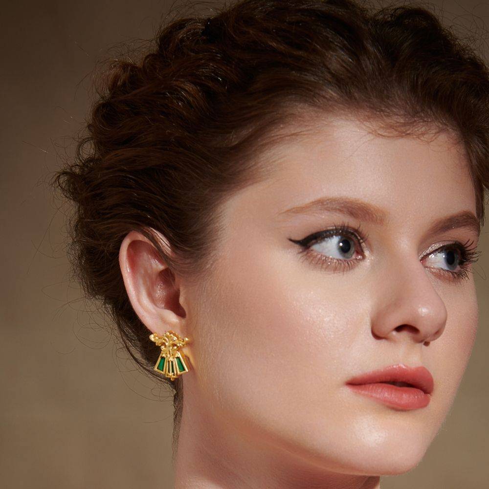 Floral Scroll Earrings