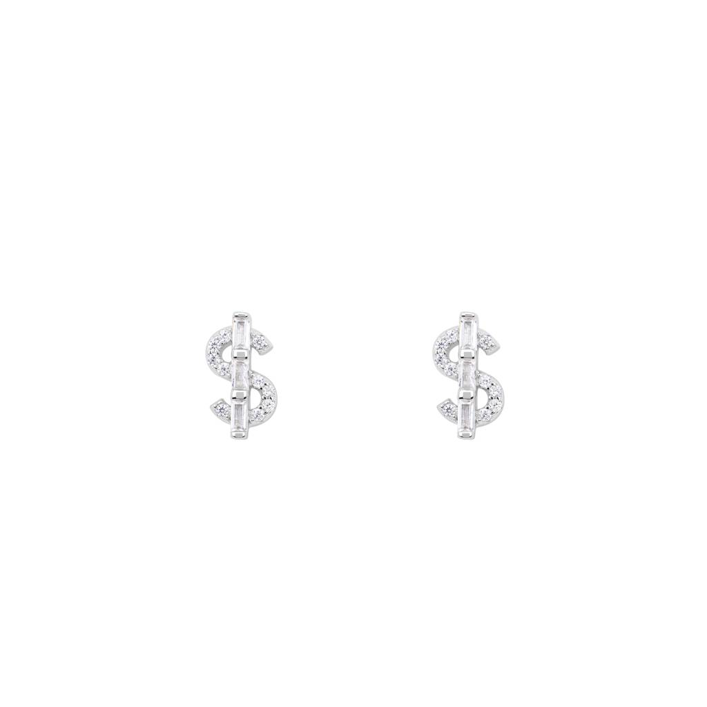 Charm Dollar Stud In Silver Color : FIER520