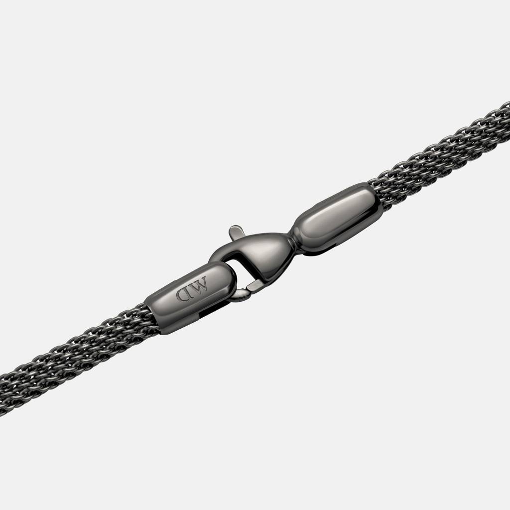 Daniel Wellington Mesh Grey Metal Unisex Bracelet : DW00400701