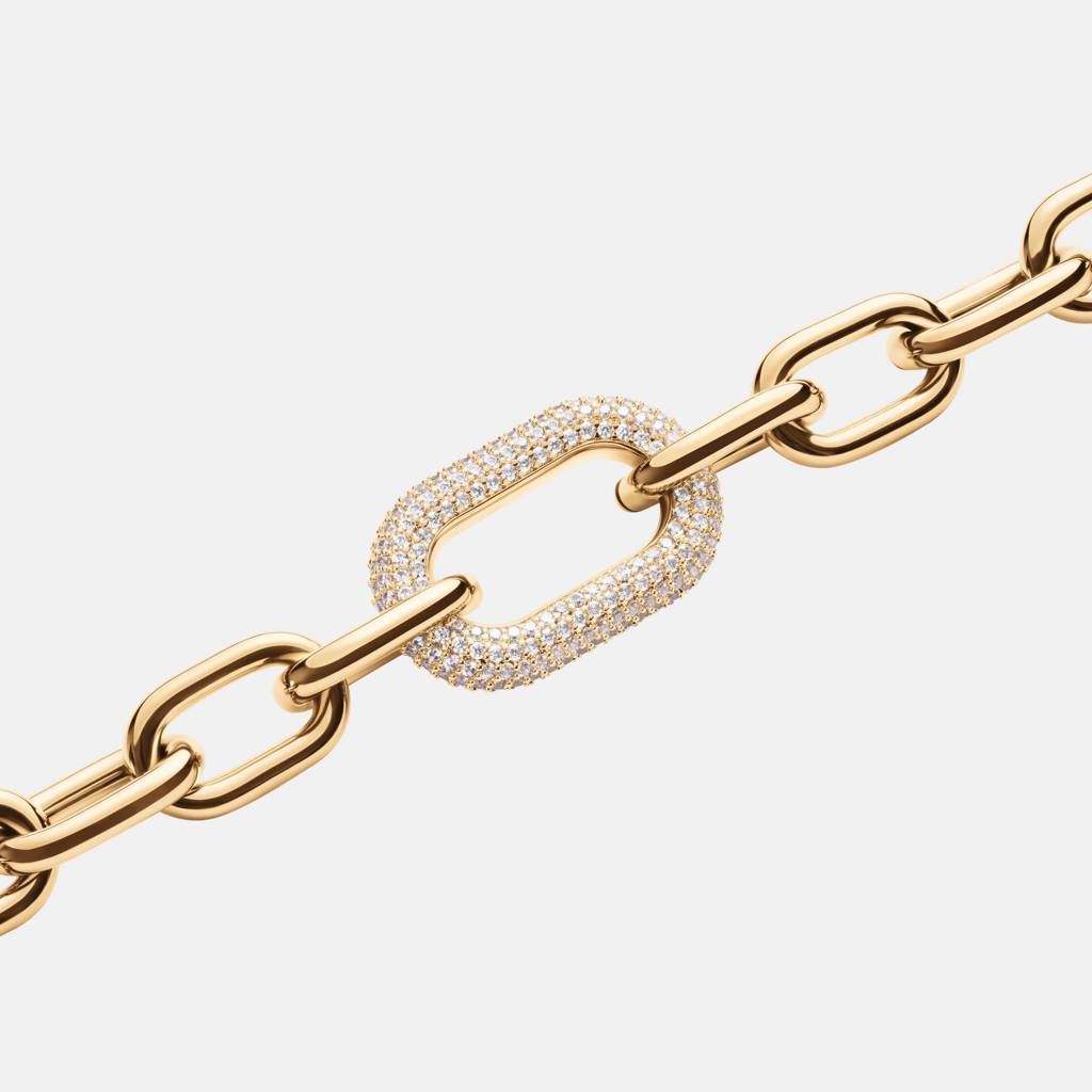 Daniel Wellington Crystal Link Metal Necklace For Women : DW00400589