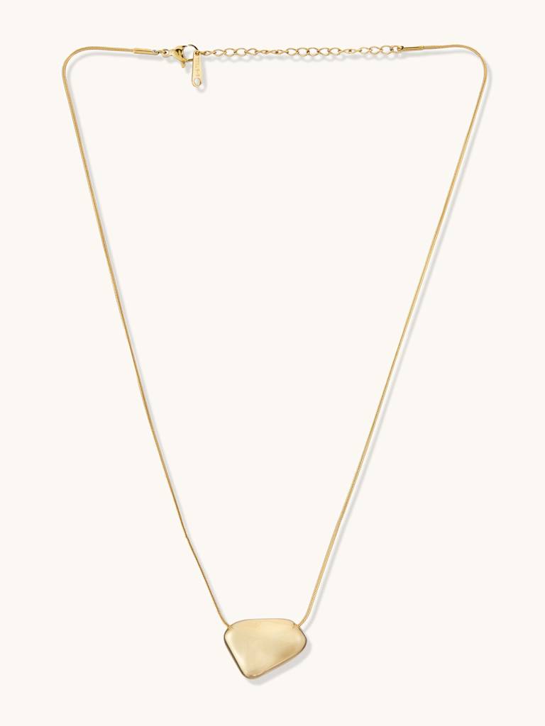Organic Shape Casual Gold Necklace : YI24A0161N