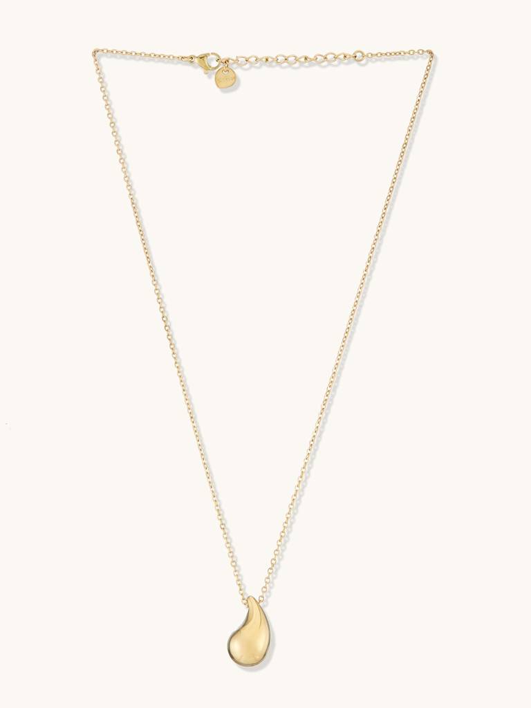 Gold Teardrop Casual Necklace : YI24A0149N