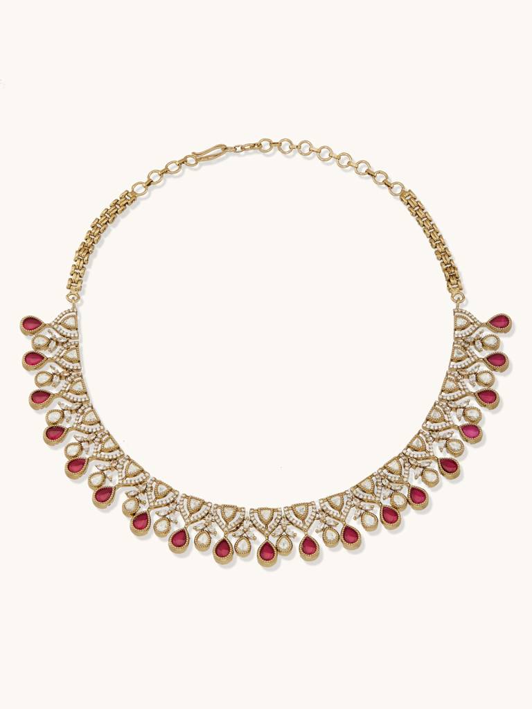 Kundan Victorian Necklace Set : YI24A0167N