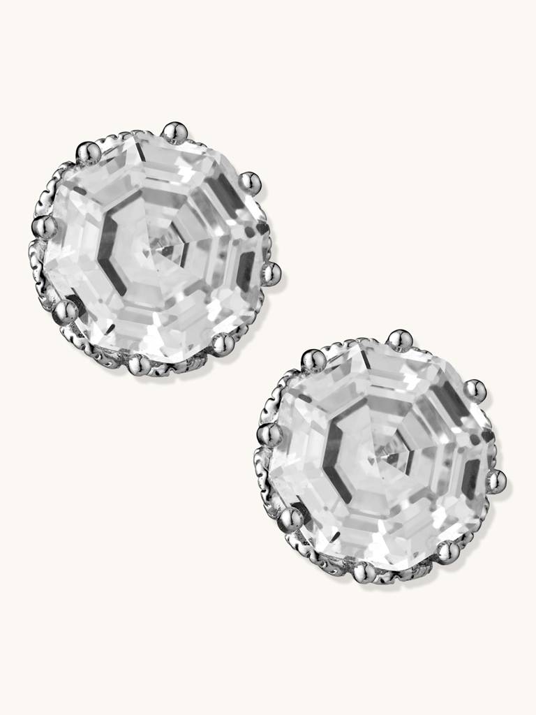 Cz Solitaire Stud Earrings : YI24A0114E