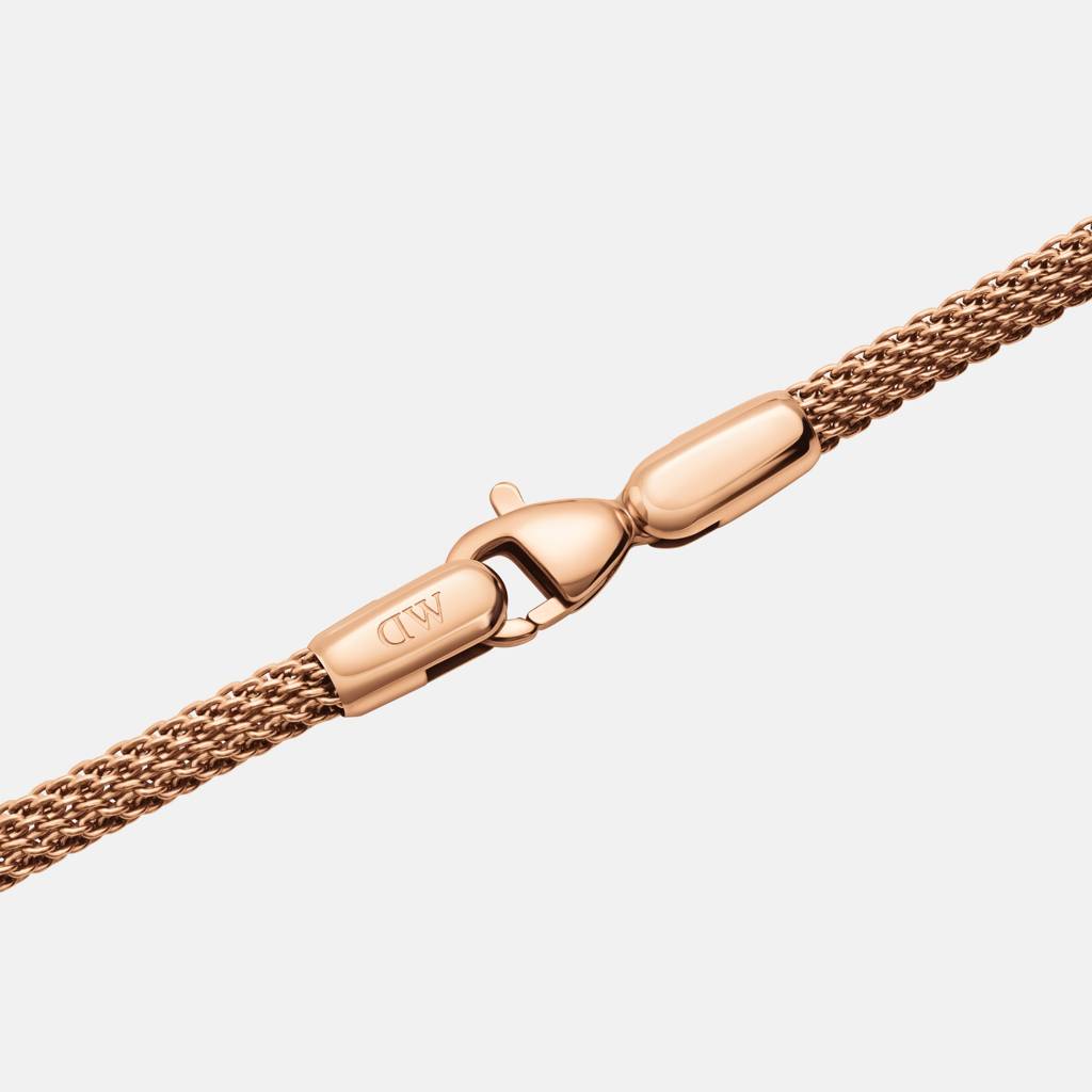 Daniel Wellington Mesh Rose-Gold Metal Unisex Bracelet : DW00400686