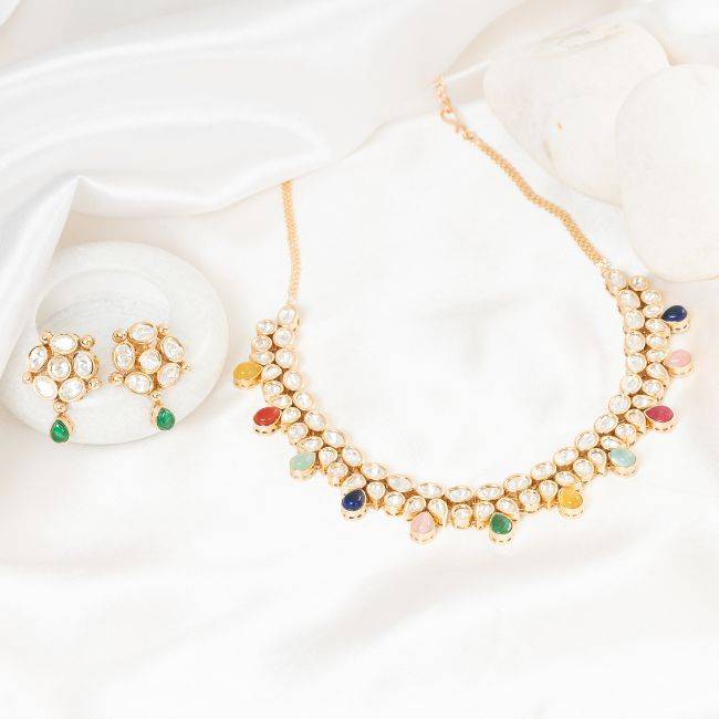 Rangeela Multicolored Kundan Necklace : PA-228