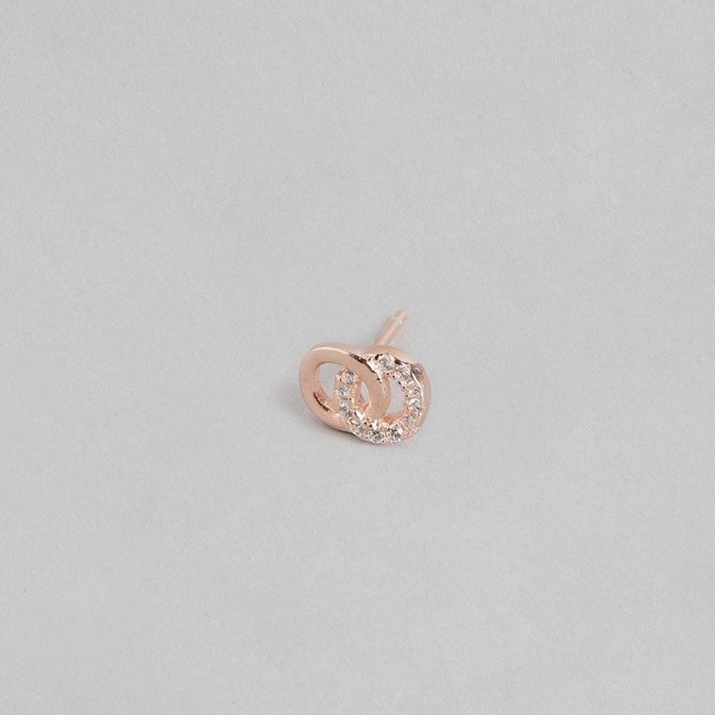 Duality In Gold 925 Sterling Silver Jewelry Set With Twin Circles : JS-70022_C-G