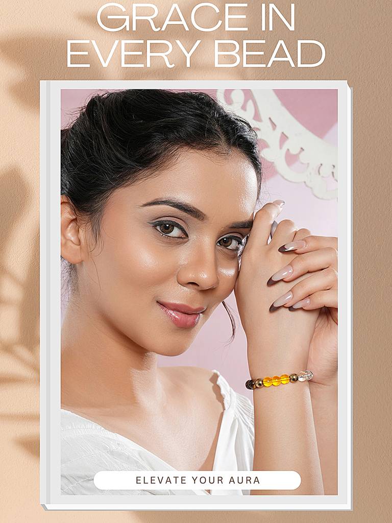 Chakra Balancing Multi Crystal Bracelet For Healing & Meditation : STBR8223