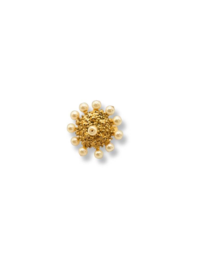 Naqsh Brass Finger Ring For Women 18K Gold Plated Handmade : BJV003