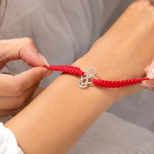 Eternz Certified Jewellery - NISHANI 925 Silver Heart Infinity Rakhi Pendant For Sister