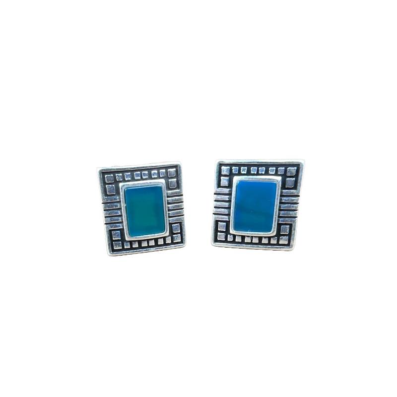 925 Pure Silver Men'S Cufflinks | Engravable Square Cufflinks For Men : CUF1003