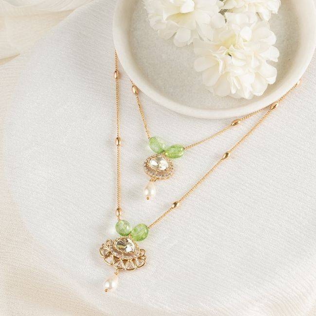 Rumani Polki Multilayered Necklace : PA-76