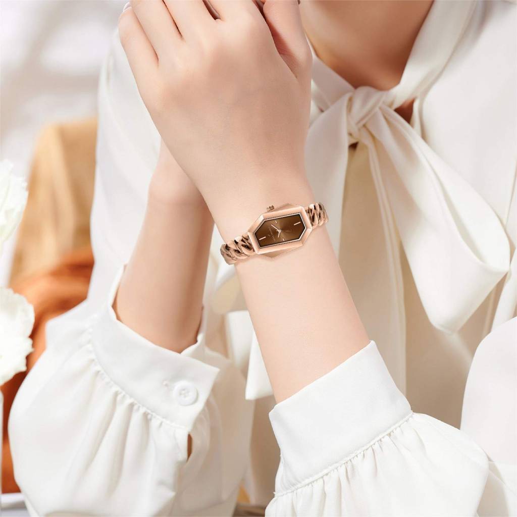 Giordano Stylish Analog Watch For Women Â Hexagon Dial, Trendy Chain Link Stainless Steel Strap, Elegant Dress : GZ-60122-11