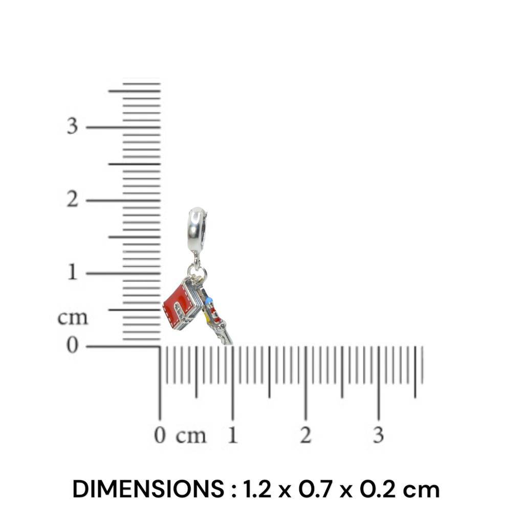 Book And Stationery Charm Pendant - 925 Silver Jewelry : 1304