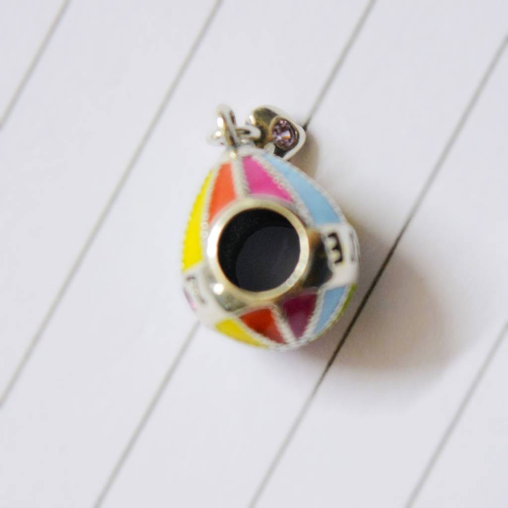 Colorful Hot Air Balloon Charm Pendant - 925 Silver Jewelry : 1305