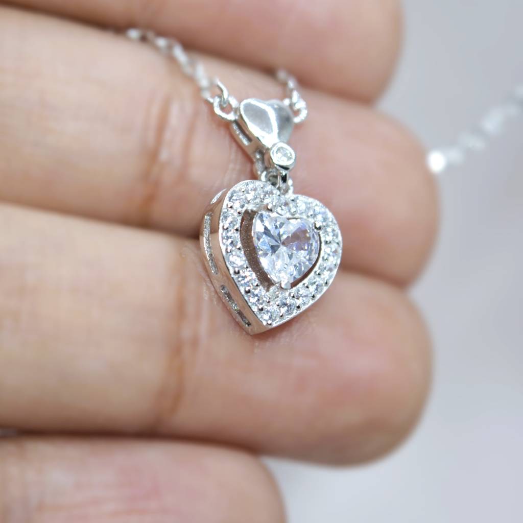 Elegant Sweet-Heart Necklace For Women - 925 Silver Jewelry : 1306