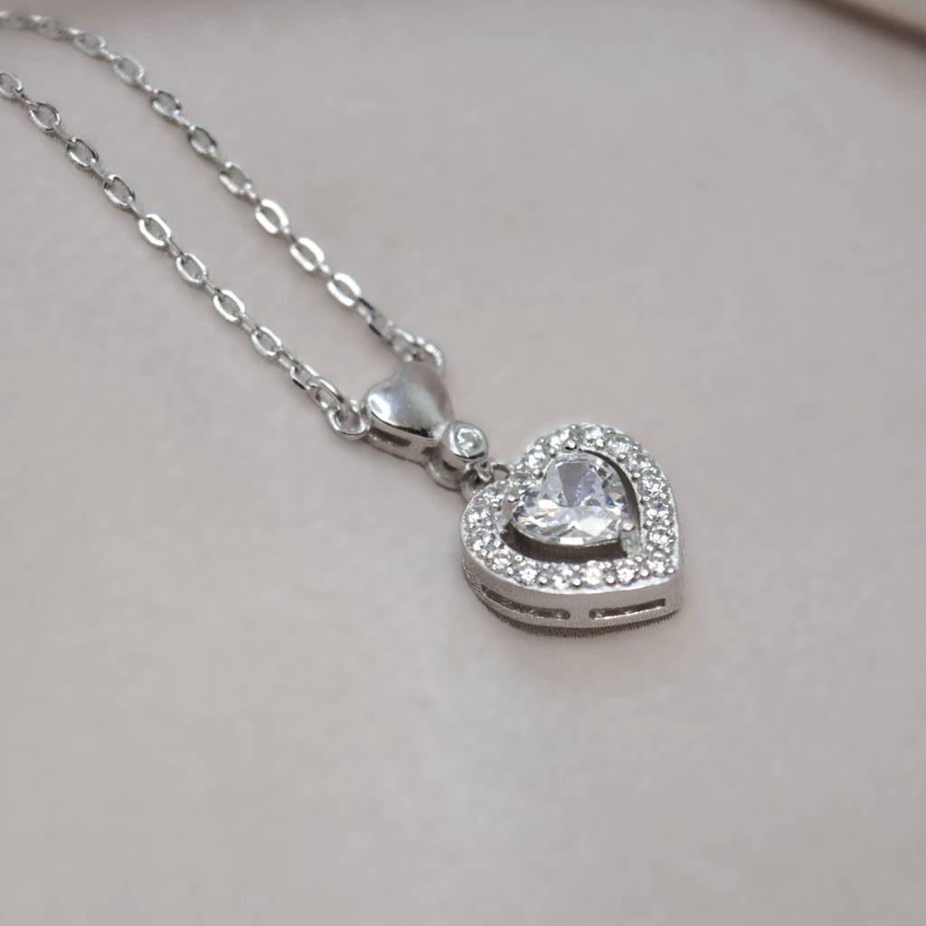 Elegant Sweet-Heart Necklace For Women - 925 Silver Jewelry : 1306