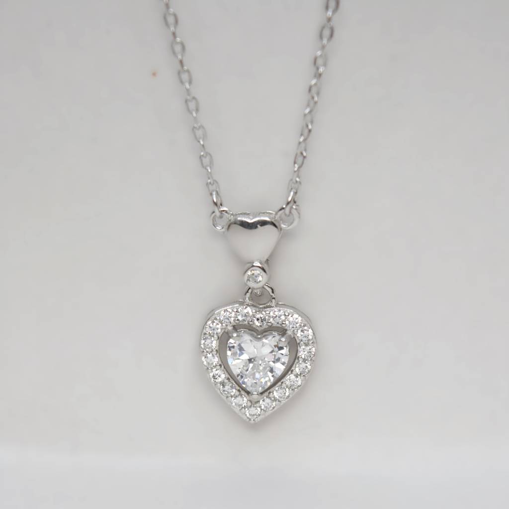 Elegant Sweet-Heart Necklace For Women - 925 Silver Jewelry : 1306