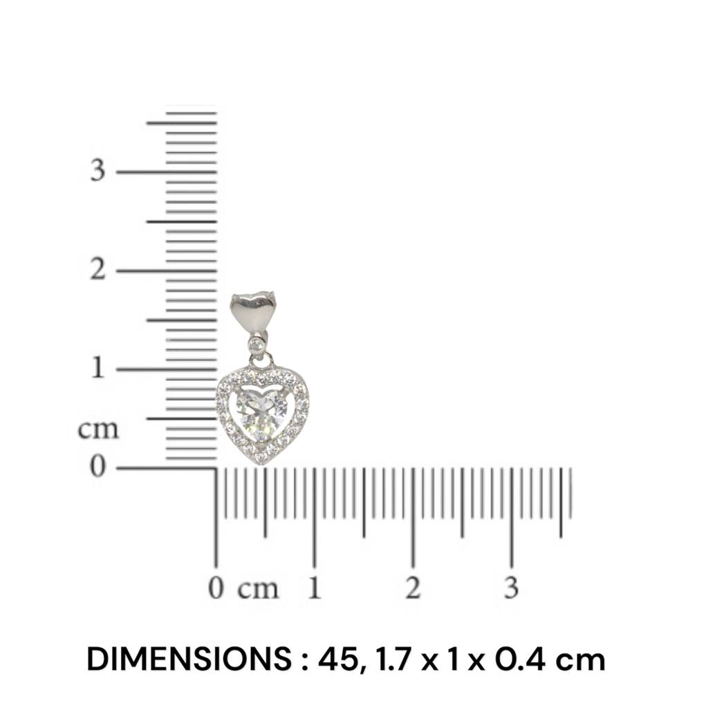 Elegant Sweet-Heart Necklace For Women - 925 Silver Jewelry : 1306