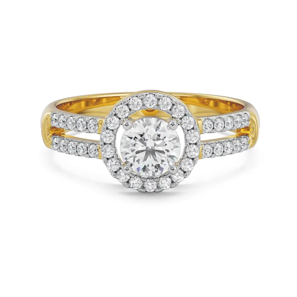 Lily Halo Engagement Ring : R1312