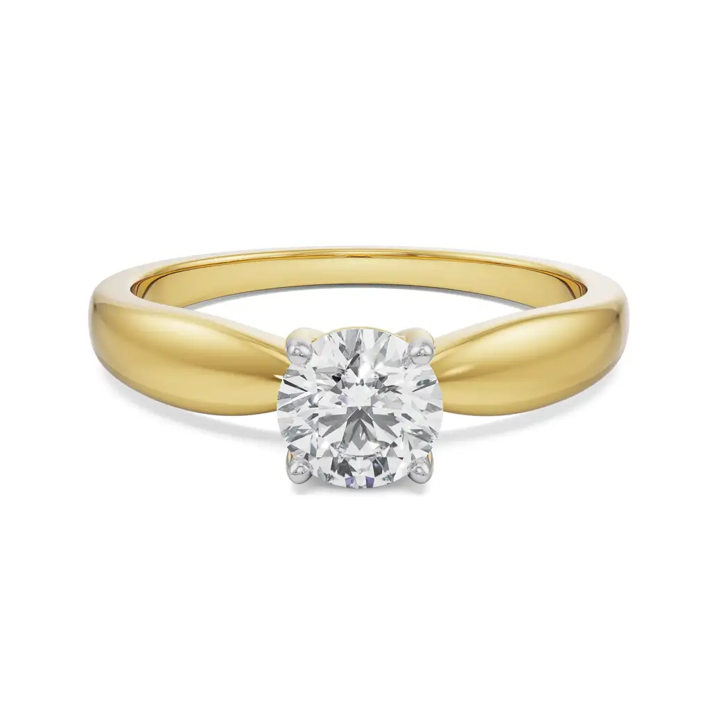Diana Solitaire Ring Gold Authentic Certified Lab Diamonds