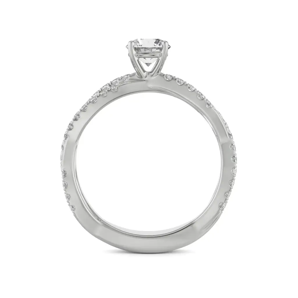 Alia Twisted Band Solitaire Ring : R1316