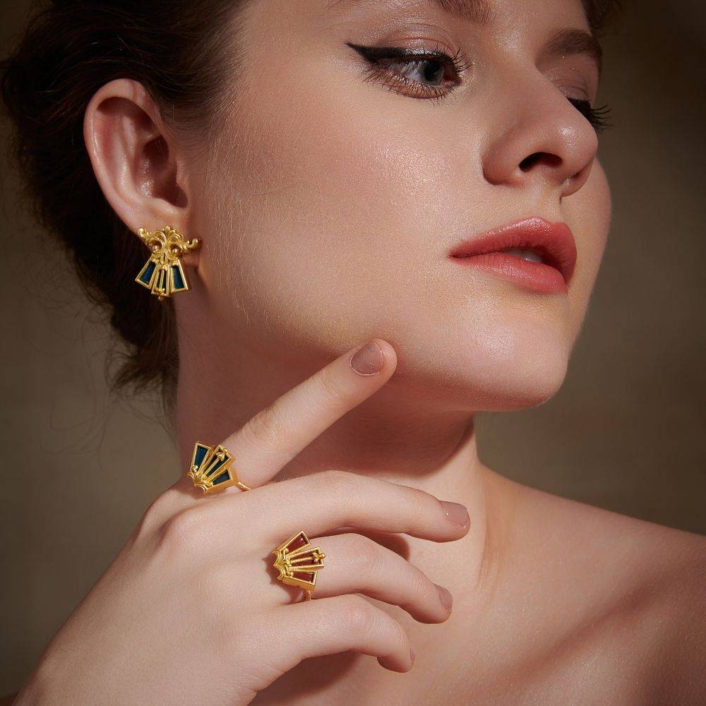 Floral Scroll Earrings