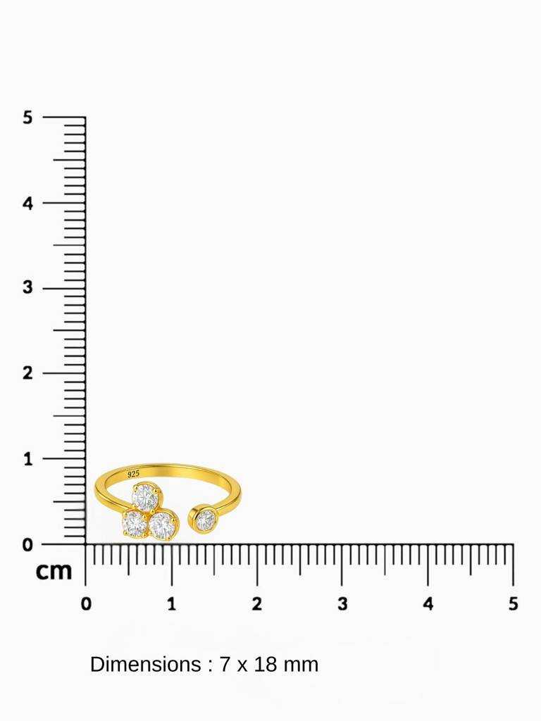 Adjustable Ring With Clustered Cz Diamonds : 1378