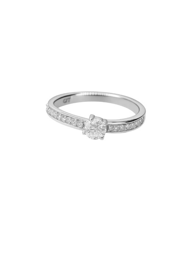 Soltaire Ring With Cz Stone Studded Band : 1383