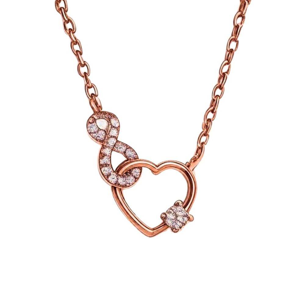 Infinity Heart Gem Necklace : 1384