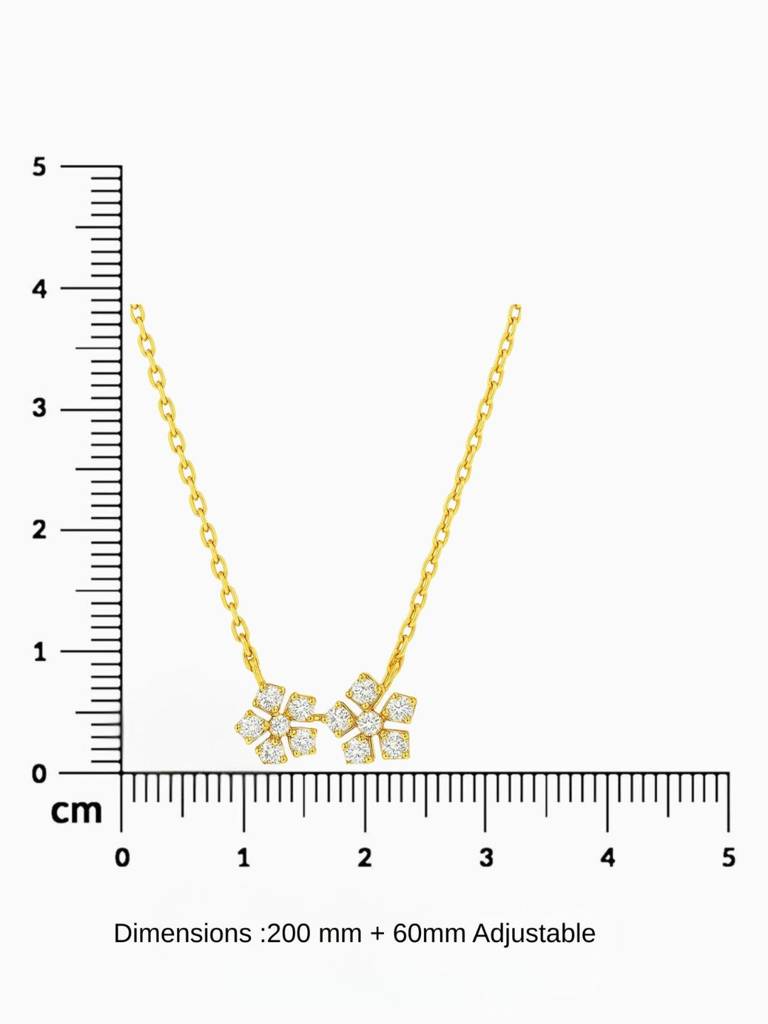 Twin Flower Necklace : 1386