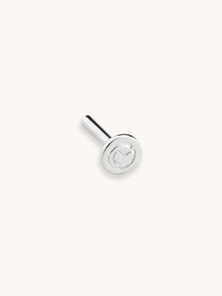Trillion Round Flatback Earring : PEER76