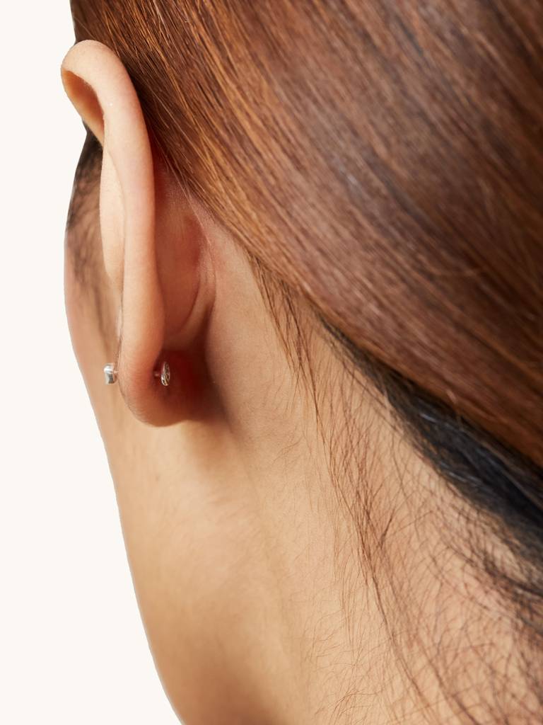 Trillion Round Flatback Earring : PEER76