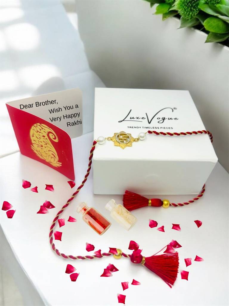 Golden Swasthik Rakhi : 1392