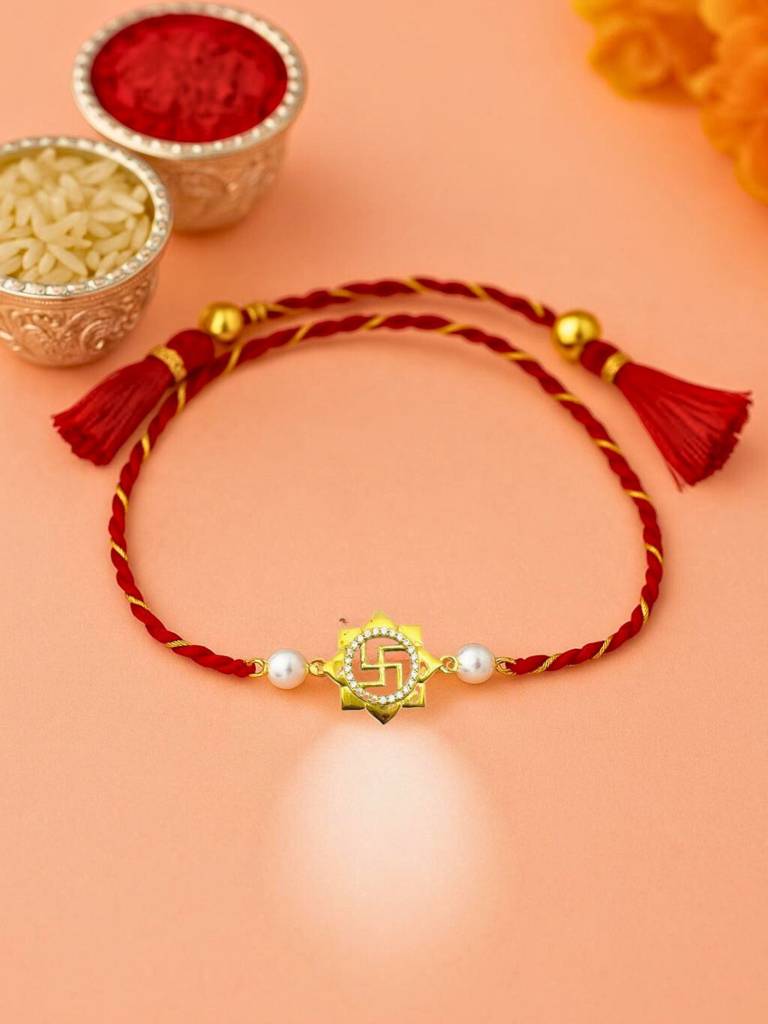 Golden Swasthik Rakhi : 1392