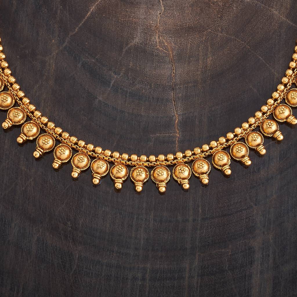 Kushal'S Fashion Jewellery Gold-Plated Ethnic Antique Jewellery Set - 399910 : 399910