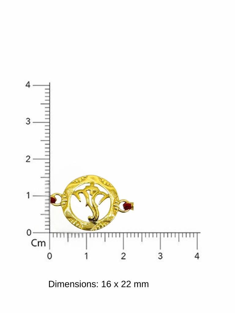 Elegent Golden Ganesha Rakhi : 1399