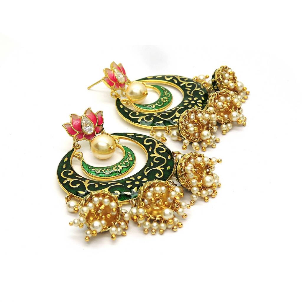 Majestic Green Chandbali : 2188ERC
