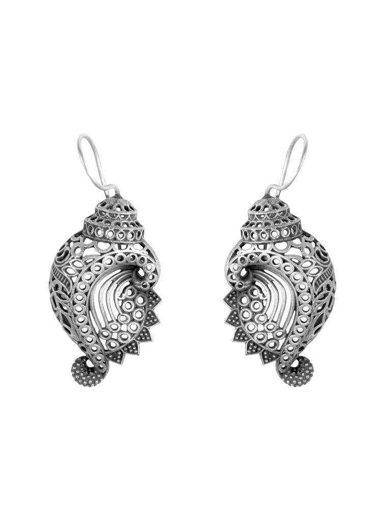 Multi-Layered Oxidised Silver Necklace Set : YI24A0072N