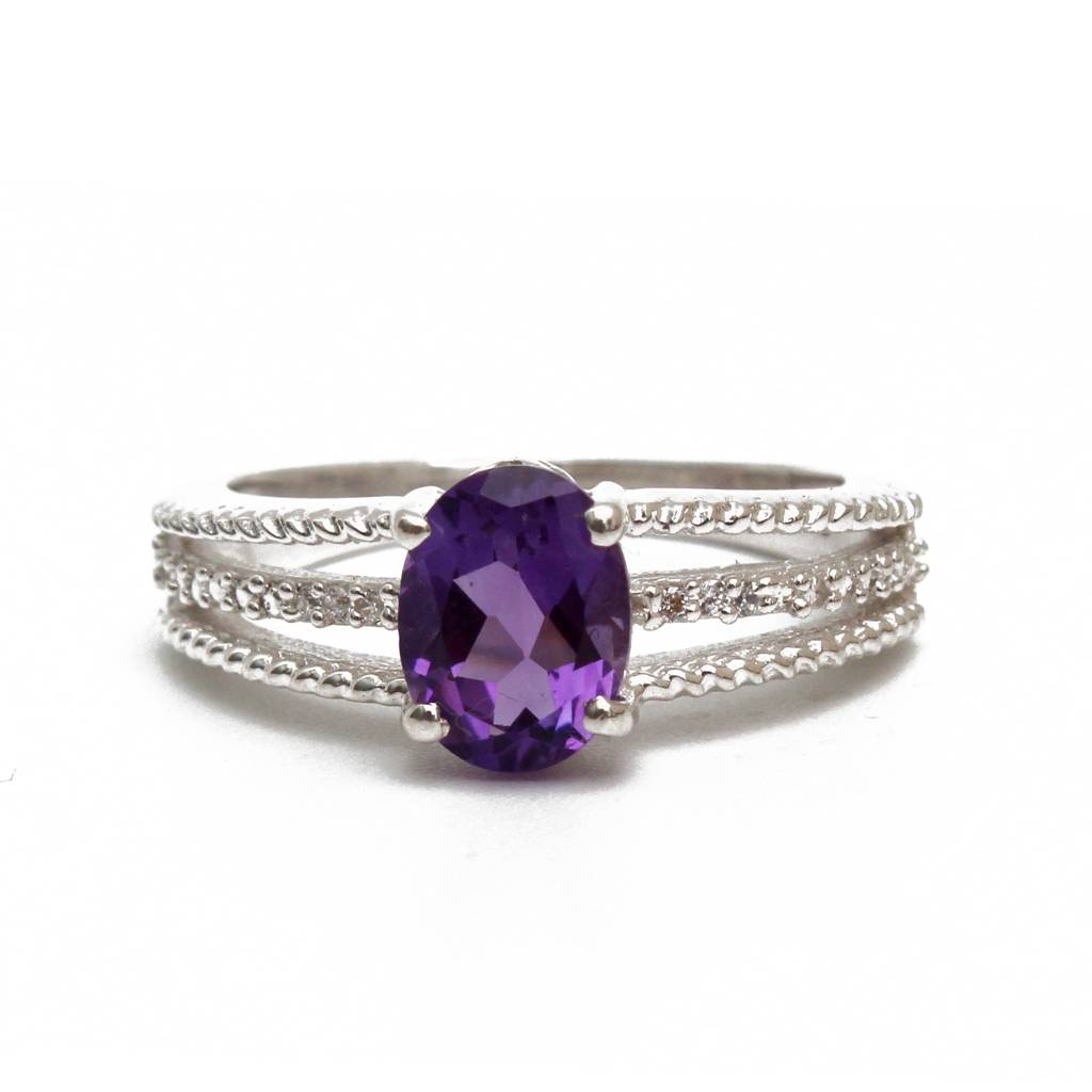 Amethyst Gemstone Ring : HJR0381