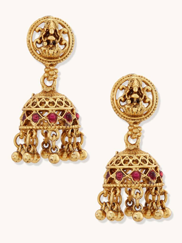 Antique Gold Temple Necklace Set : YI24A0121N