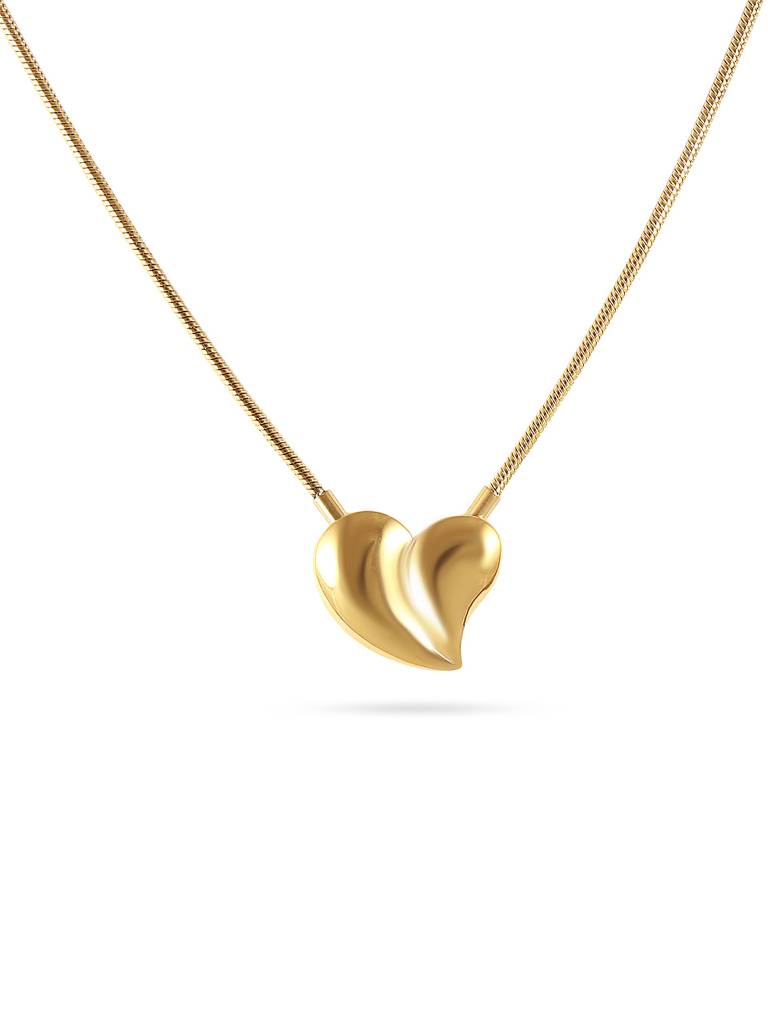Gold Heart Pendant Chain : YI24A0083N