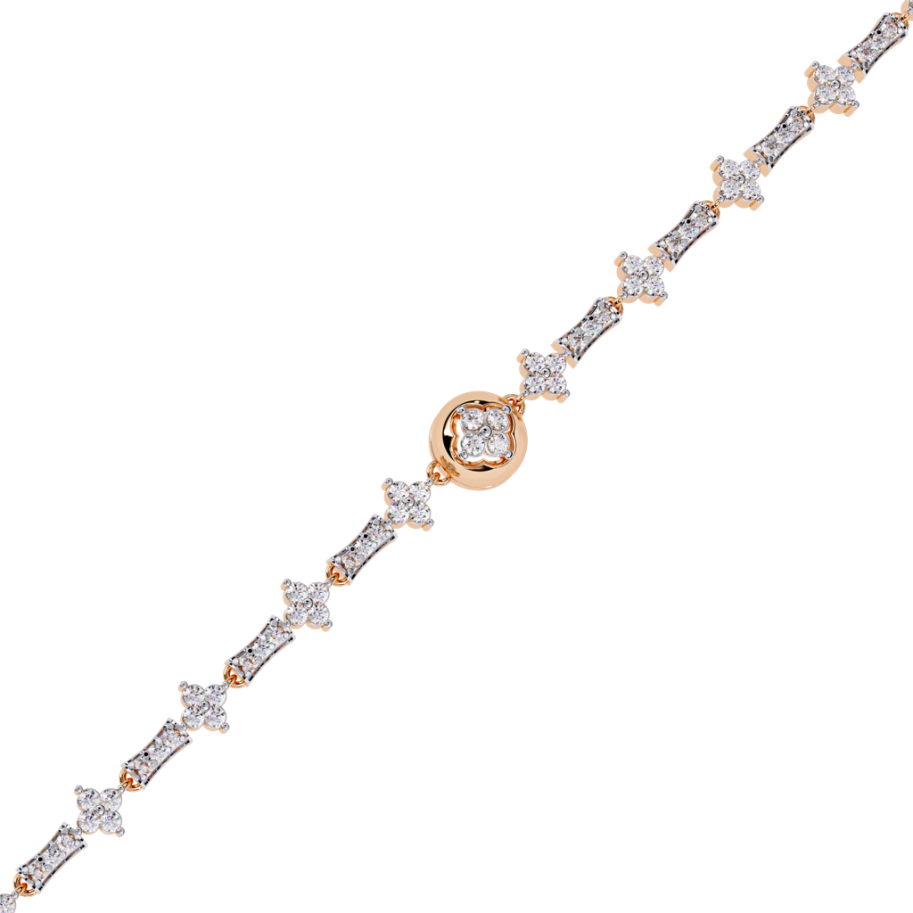 0.82Ct Round Lab Grown Diamond Tennis Bracelet : ZY-001