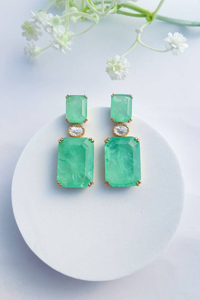 Anastasia Sea Green Doublet Earrings : 202511031